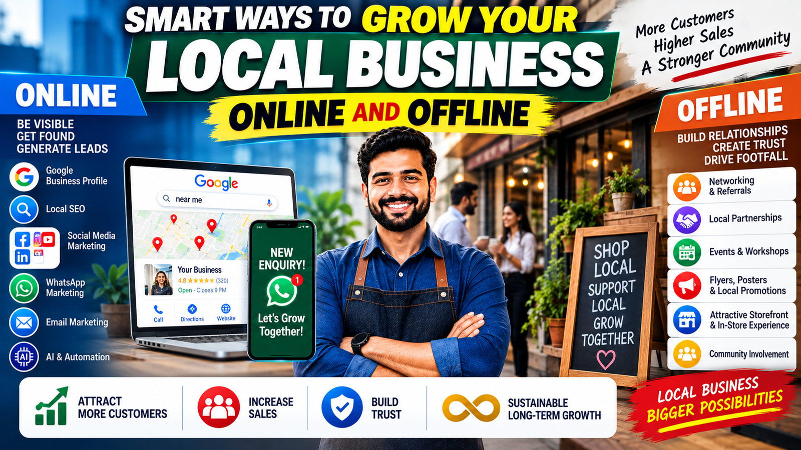 Smart Ways to Grow Your Local Business Online and Offline
